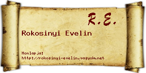 Rokosinyi Evelin névjegykártya